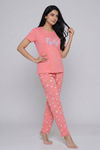 Zivame Farm Lore Knit Cotton Pyjama Set - Pink Icing — thumbnail 4